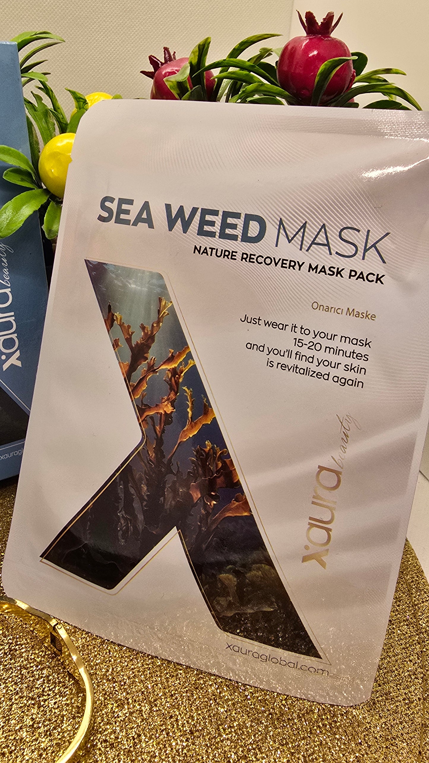Xaura Sea Weed Meeresalgen Nature Recovery Mask Pack aus Korea – 4 Kollagen-Masken für Detox & Glow