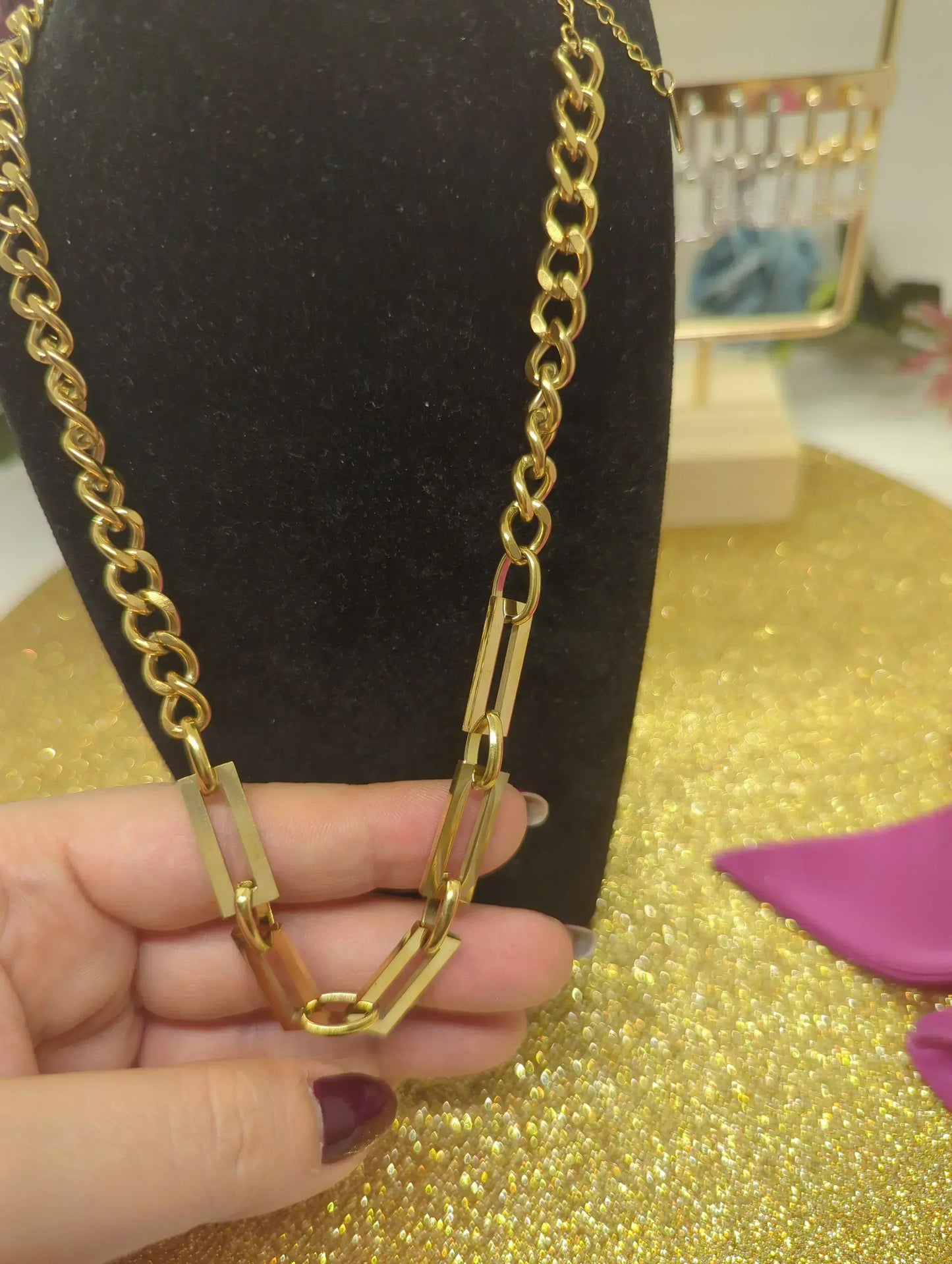 Chunky Halskette - Gold & Silber Kette - Beautyway073 Düsseldorf Germany