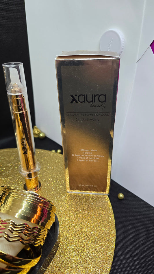 Xaura Global Wrinkle Serum 24K Anti-Aging Spicule Serum - Gold, Peptide & Amino Komplex