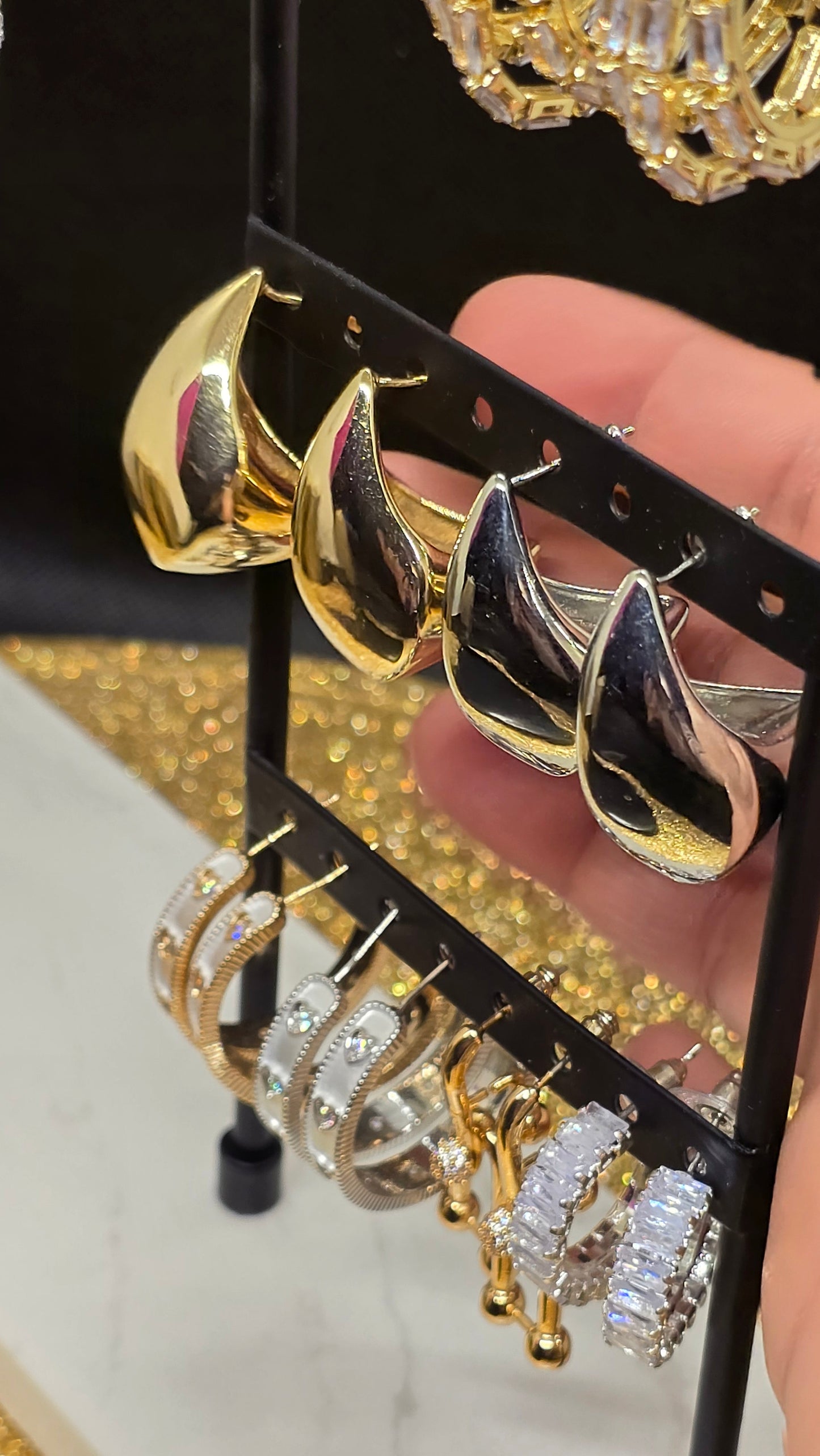 Geometrik & Teardrop Ohrringe Earrings – Gold & Silber