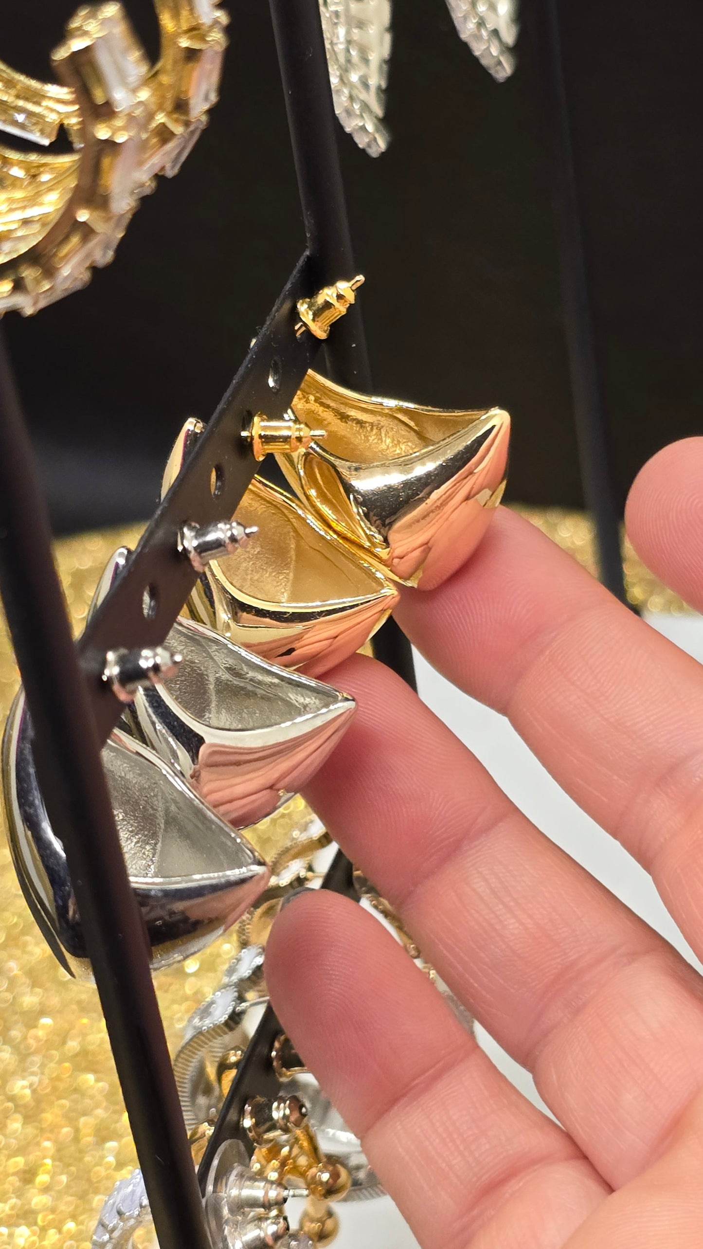 Geometrik & Teardrop Ohrringe Earrings – Gold & Silber