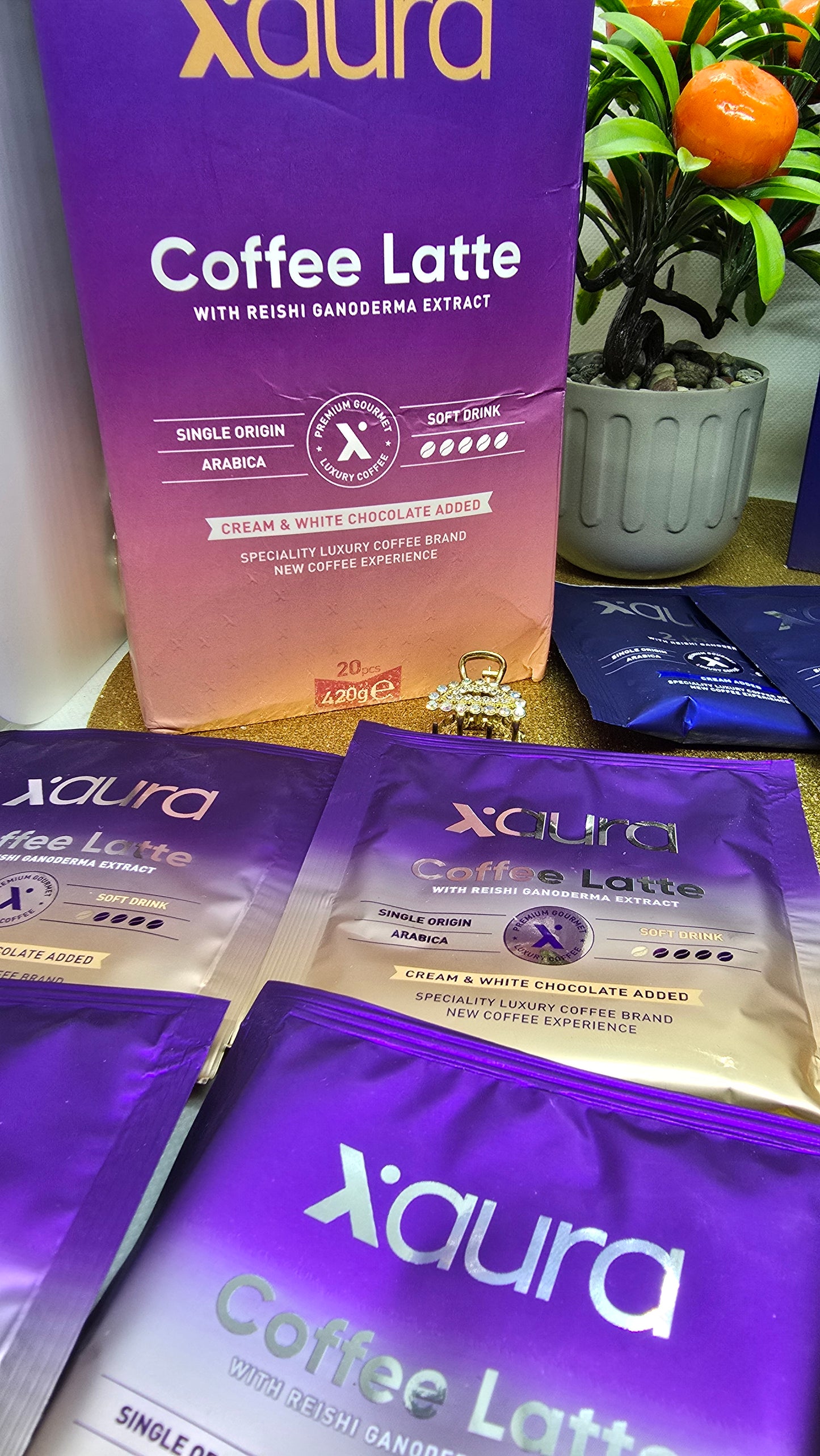 Xaura Reishi Black Coffee – Mushroom Coffee for Metabolism, Energy & Focus--Xaura Reishi 2in1 Coffee – Medicinal Mushroom Coffee for Metabolism & Well-being-- Xaura Reishi Latte – Creamy Mushroom Coffee for Energy & Metabolism