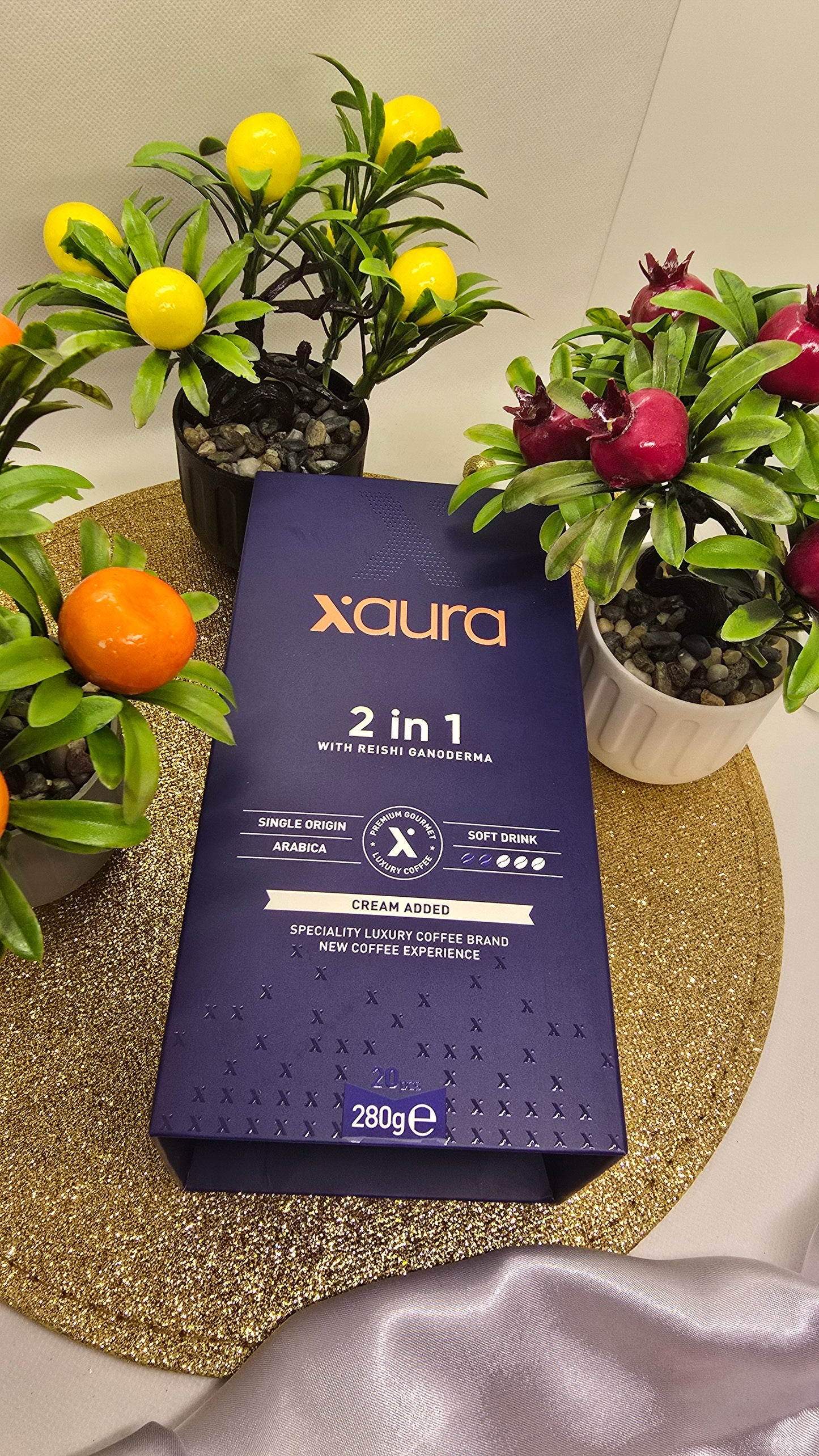 Xaura Reishi Black Coffee – Mushroom Coffee for Metabolism, Energy & Focus--Xaura Reishi 2in1 Coffee – Medicinal Mushroom Coffee for Metabolism & Well-being-- Xaura Reishi Latte – Creamy Mushroom Coffee for Energy & Metabolism