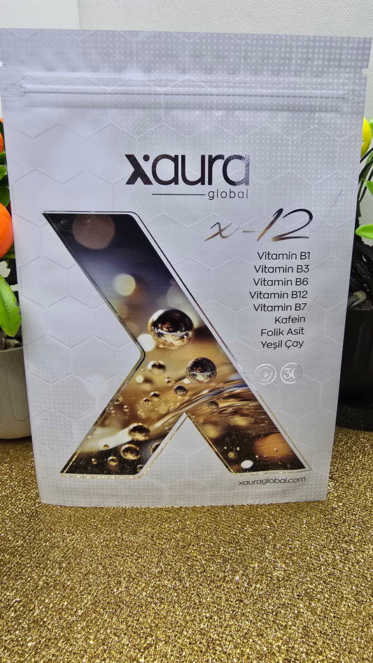 Xaura X-12 Energie & Fokus Patch – Vitamin B Komplex, B12 & Koffein - Xaura X-12 Transdermales Pflaster – Für mehr Energie, Fokus & Vitalität