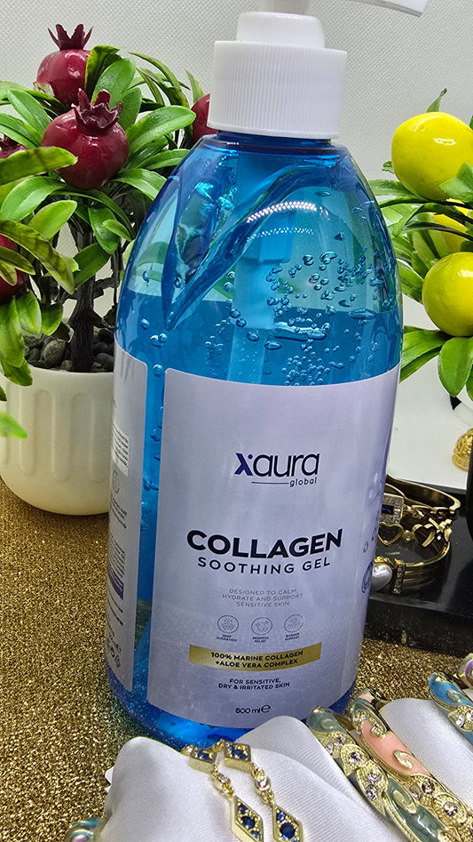 Xaura Global Collagen Beruhigendes Gel 500 ml – 100 % Meeresfisch-Kollagen aus Südkorea