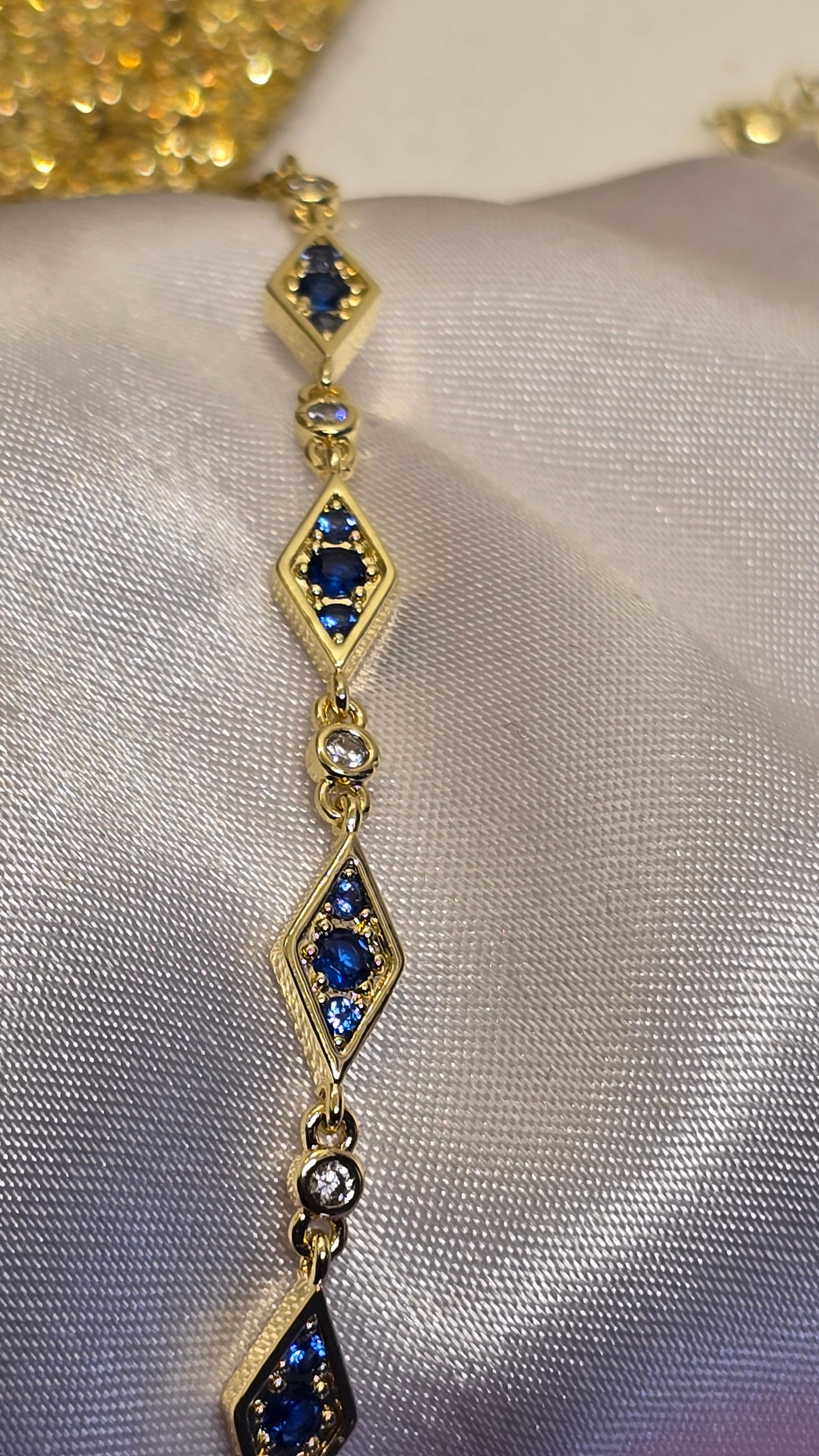 Böses Auge Armband 18k vergoldet – verstellbar