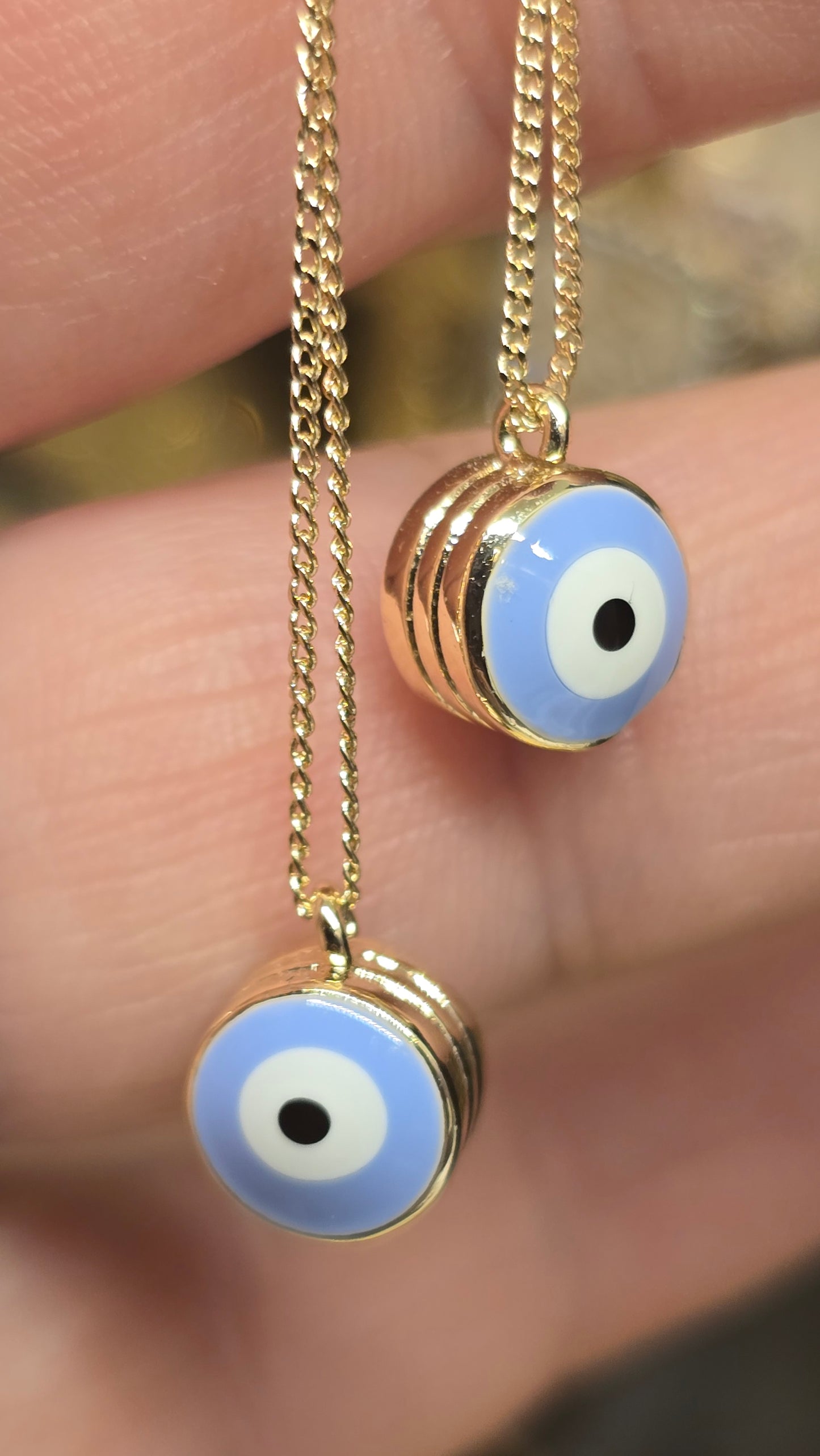 18K gold-plated Evil Eye Necklace 45+6cm