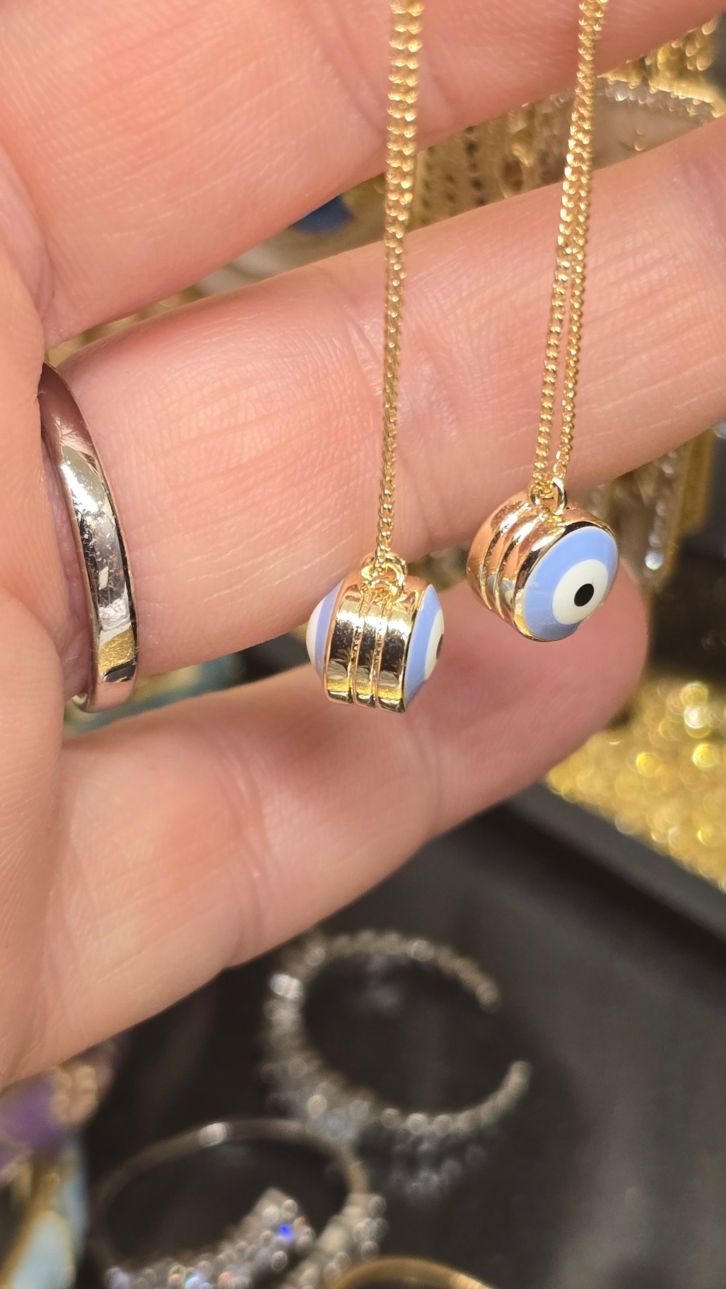18K gold-plated Evil Eye Necklace 45+6cm
