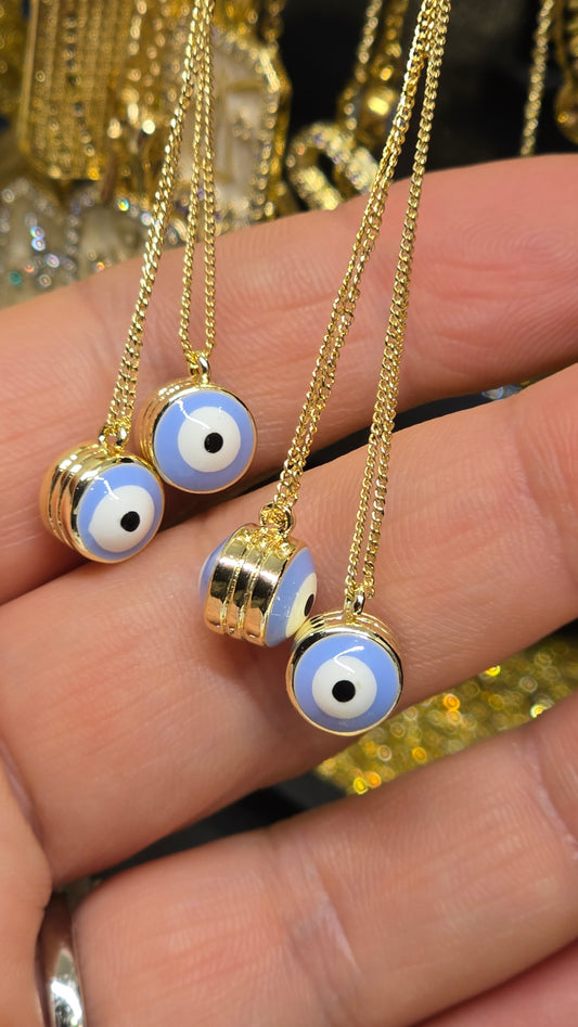 18K gold-plated Evil Eye Necklace 45+6cm