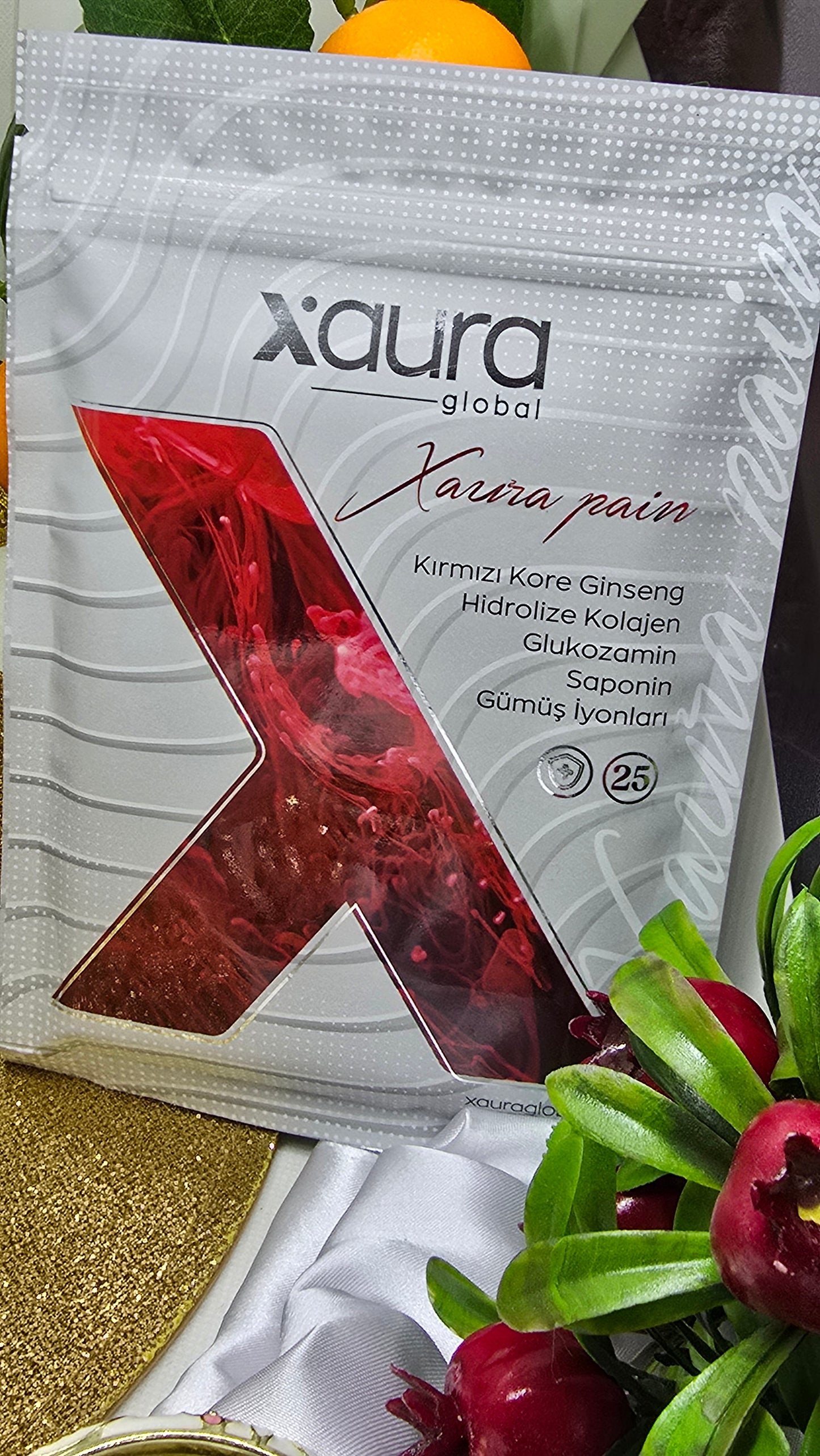 Xpain Xaura Schmerzpflaster Roter koreanischer Ginseng & Kollagen – 25 Stück – Xpain