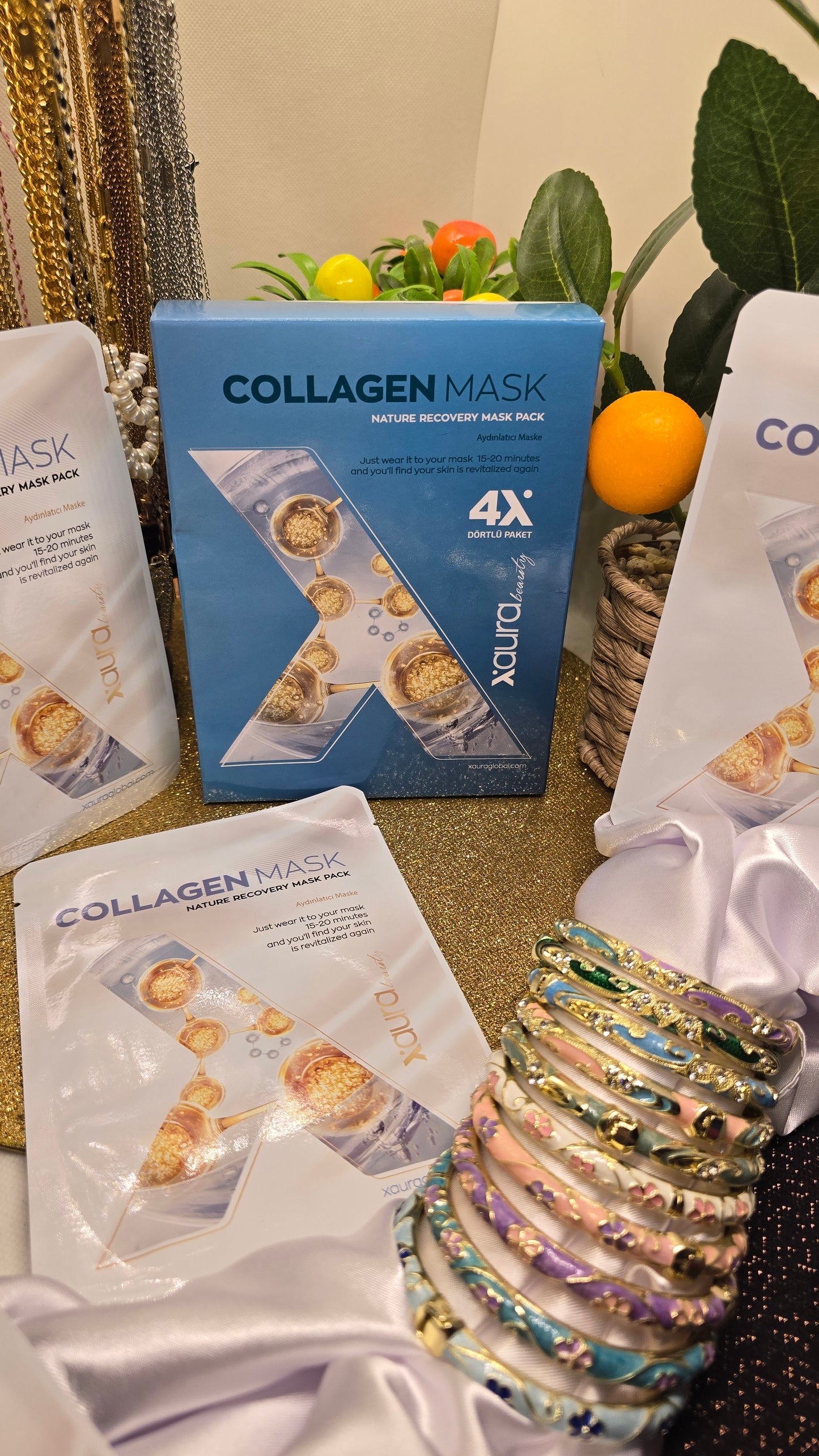 Korean Collagen Face Mask Set of 4 - South Korea