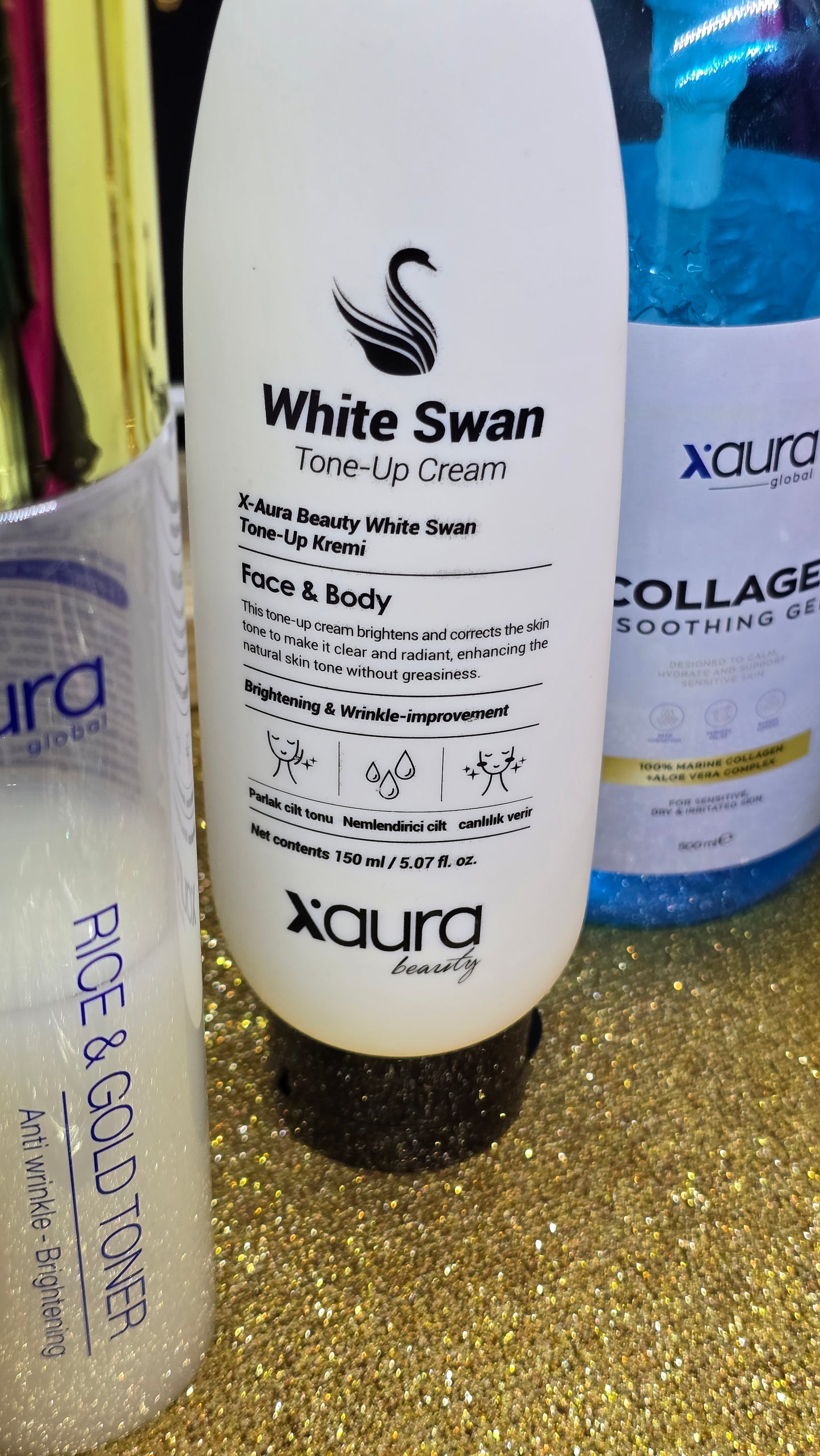 Aufhellung & Kollagen Paket (White Swan Aufhellungscreme + Collagen Soothing Gel)