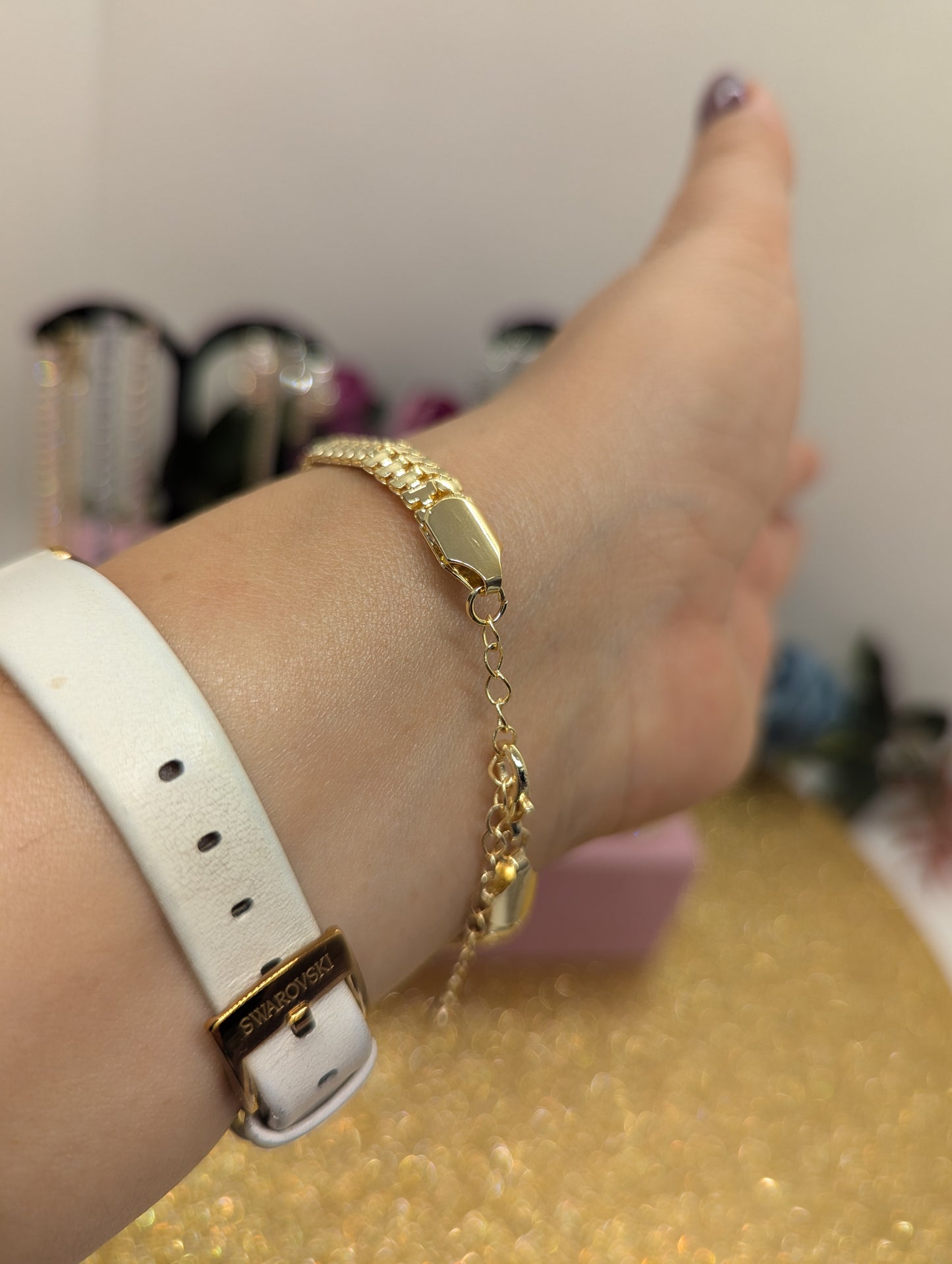 Zierliches Evil Eye Armband - Edelstahl Verstellbar