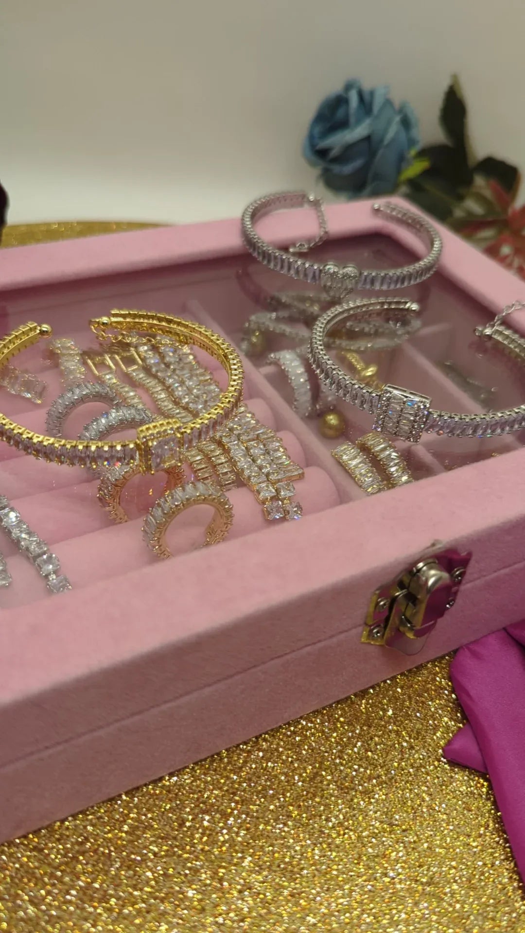 Baguette Tennis Armband - Vergoldet & Versilbert mit Zirkonia - Beautyway073 Düsseldorf Germany