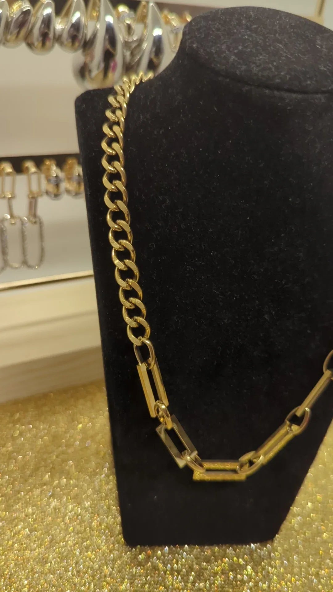 Chunky Halskette - Gold & Silber Kette - Beautyway073 Düsseldorf Germany