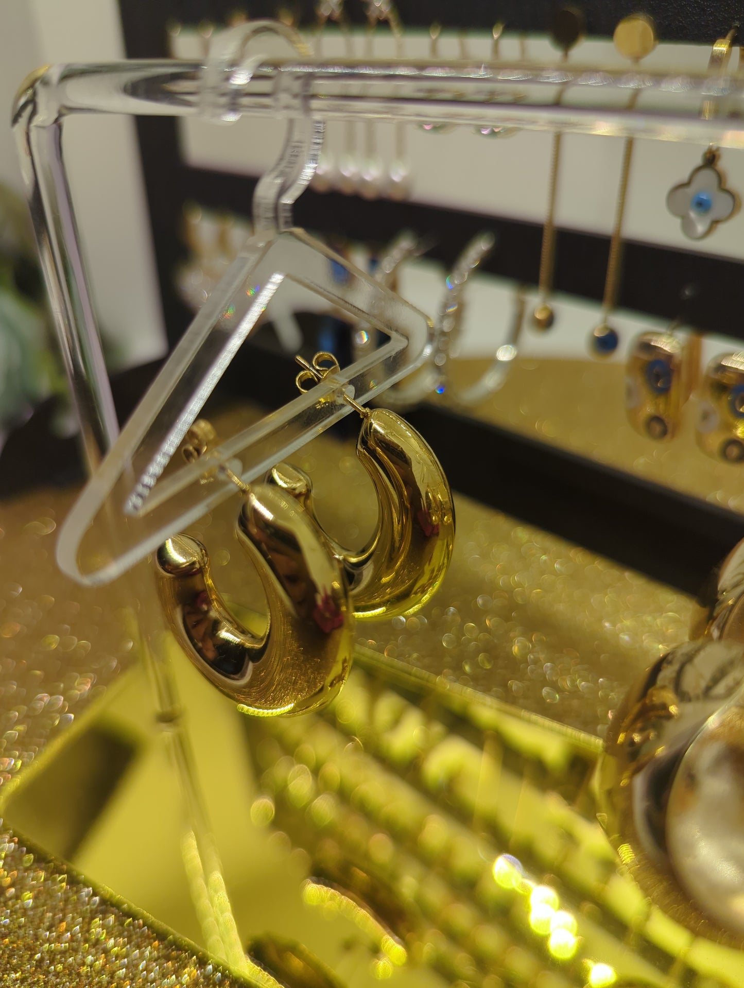 Creolen gold jewelry Ohrringe Earrings ideal für Geschenk