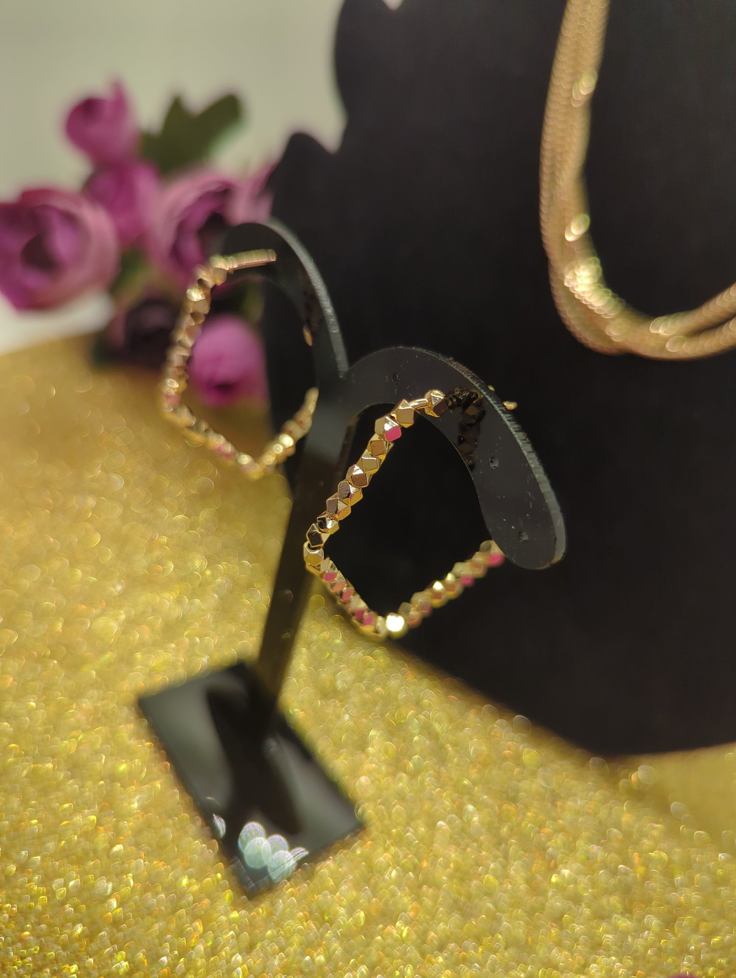 18K Rosegold Ohrringe - rosevergoldete Zierliche Ohrstecker