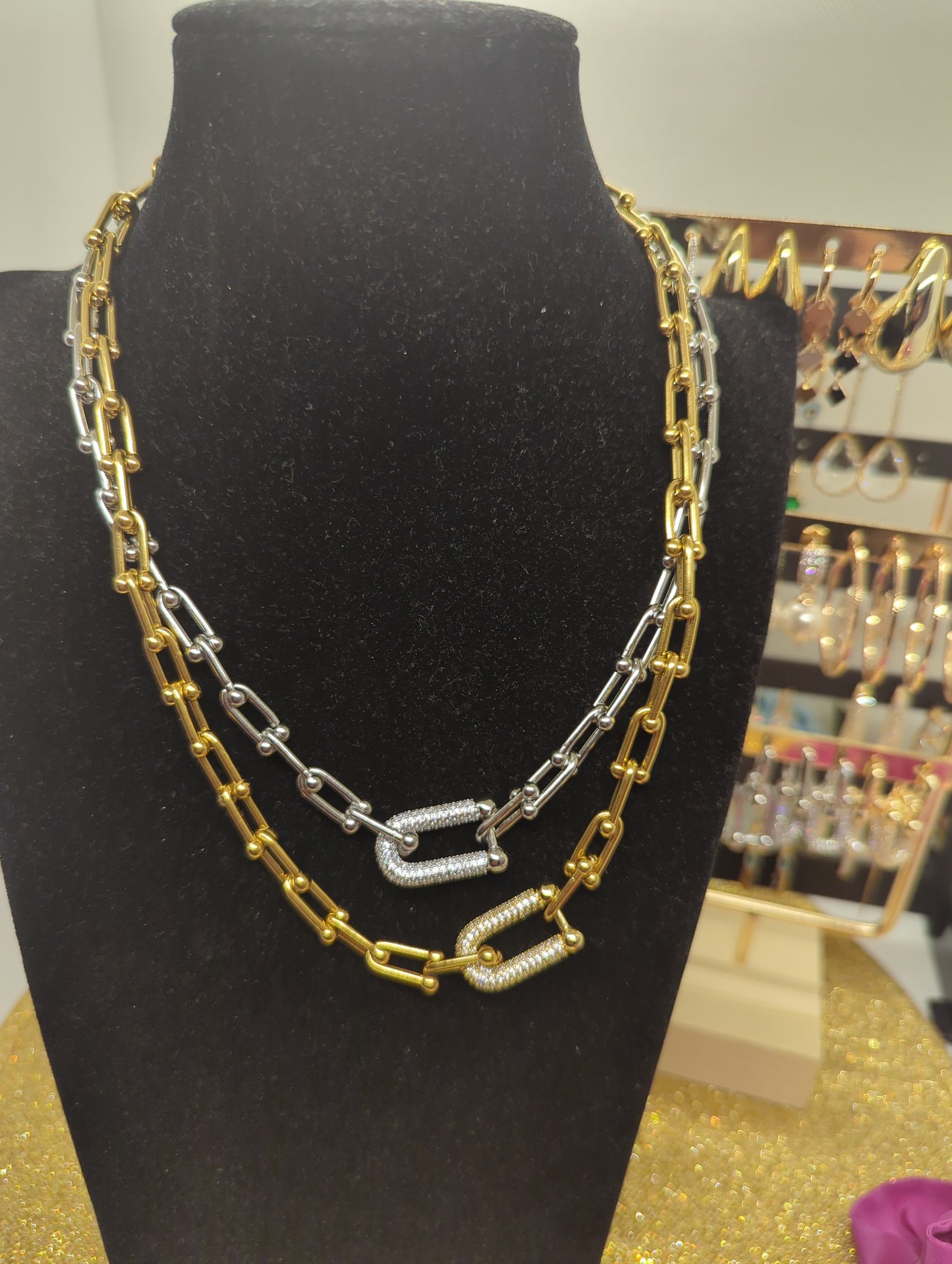 Edelstahl Halskette - Gold & Silber Kette